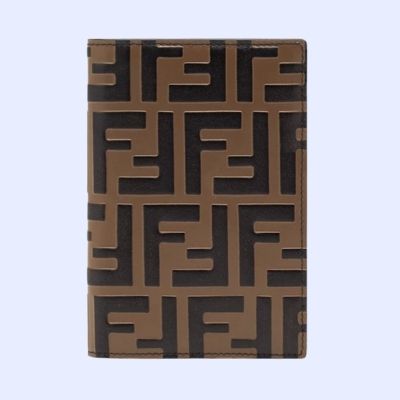 Fendi Debossed FF Passport Wallet
