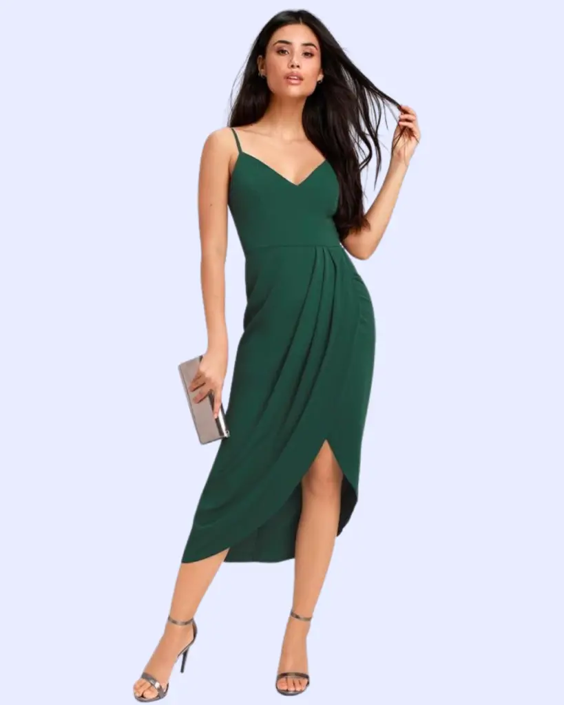 Reinette Dark Green Mini Dress